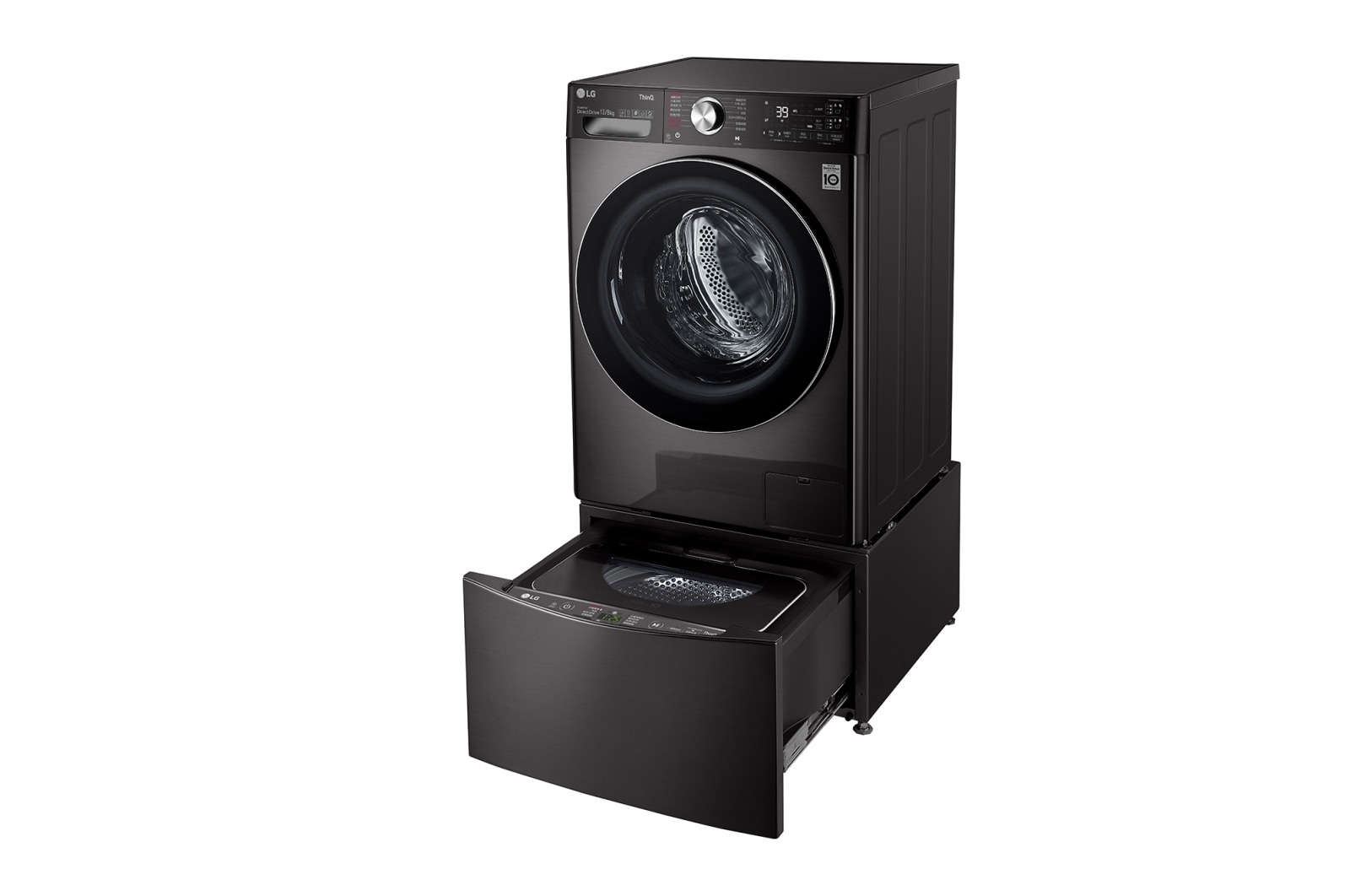 LG TWINWash™ 雙能洗 (蒸洗脫烘)｜13公斤+2公斤洗衣容量 (尊爵黑), TW13APT