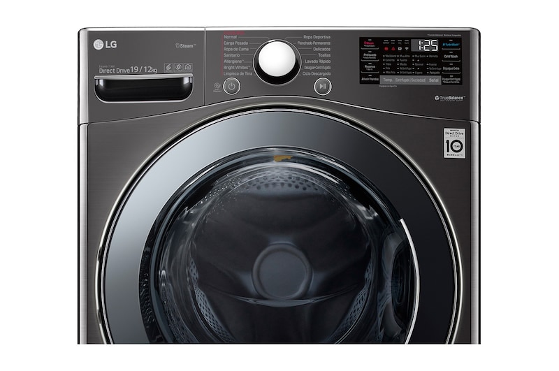 LG 蒸氣滾筒洗衣機 (蒸洗脫烘)|洗衣19公斤+烘衣12公斤, WD-S19VBS