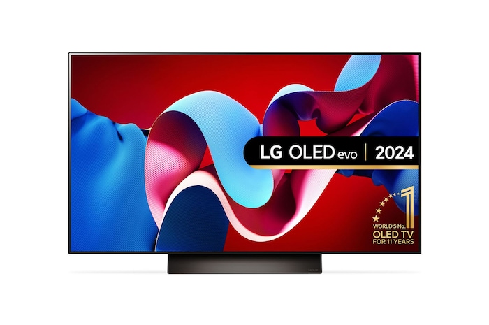 Front view of LG OLED evo OLED48C45LA TV