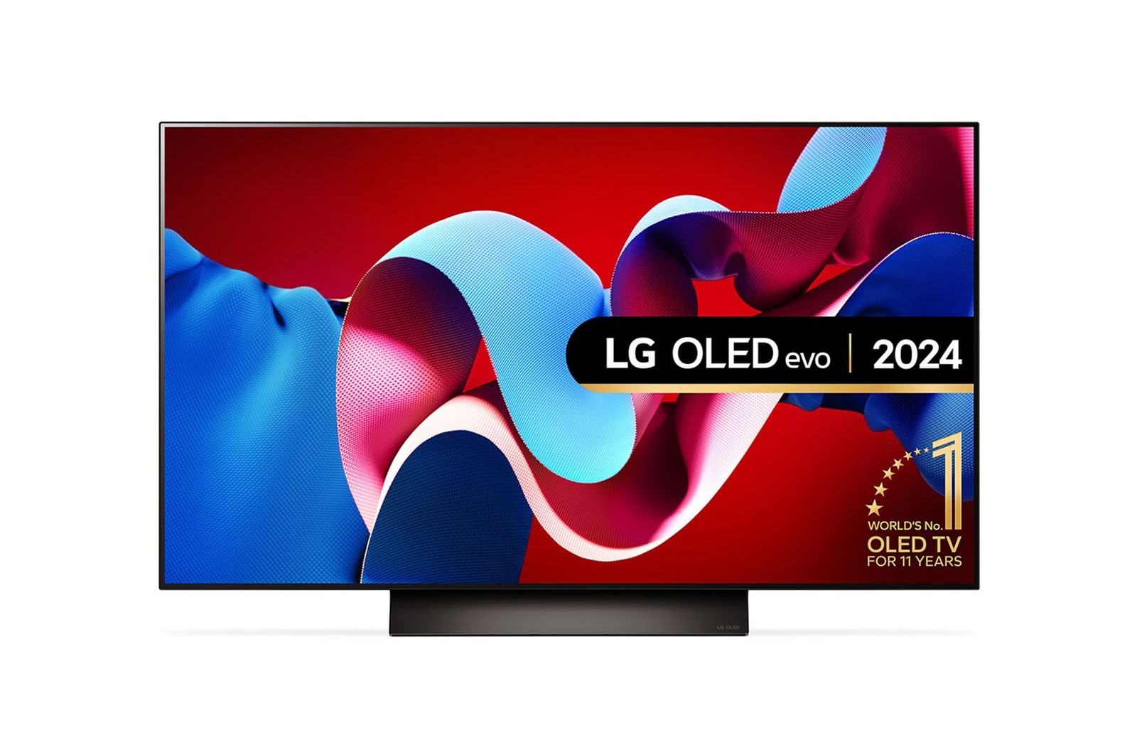 Front view of LG OLED evo OLED48C46LA TV