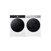 Front view of 13kg BIG In™ Washing Machine and 9kg DUAL Inverter Heat Pump™ Tumble Dryer F4Y913WCTA1.FDV9
