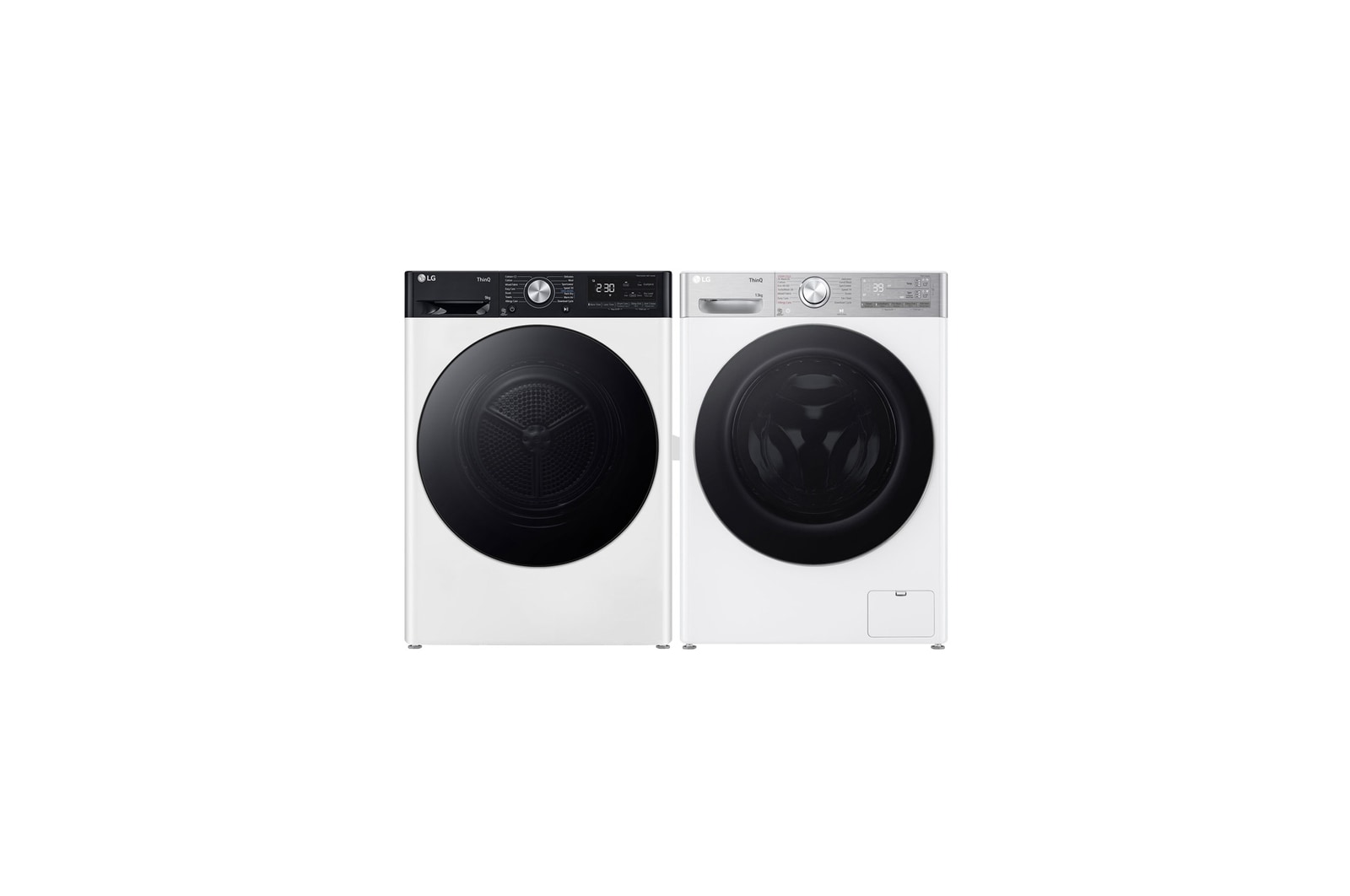 Front view of 13kg BIG In™ Washing Machine and 9kg DUAL Inverter Heat Pump™ Tumble Dryer F4Y913WCTA1.FDV9