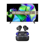 LG OLED evo C3 42" TV & T90S Earbuds, OLED42C34LA.T90S