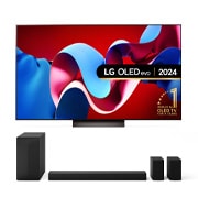 LG 65 inch LG OLED evo AI C4 Smart TV & US60T Soundbar, OLED65C44LA.US60T