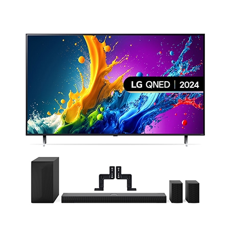 LG QNED80 AI 65" TV & US70TR Soundbar & BT5 bracket