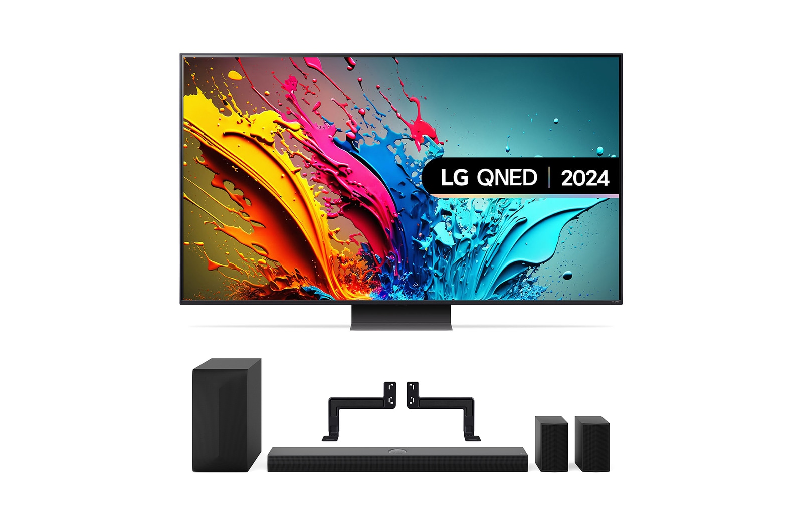 LG QNED86 75" TV & US70TR Soundbar & BT5 bracket, 75QNED86S70.1P