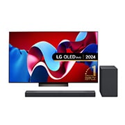 LG C4 OLED 55'' TV & USC9S Soundbar, OLED55C44LA.USC9S