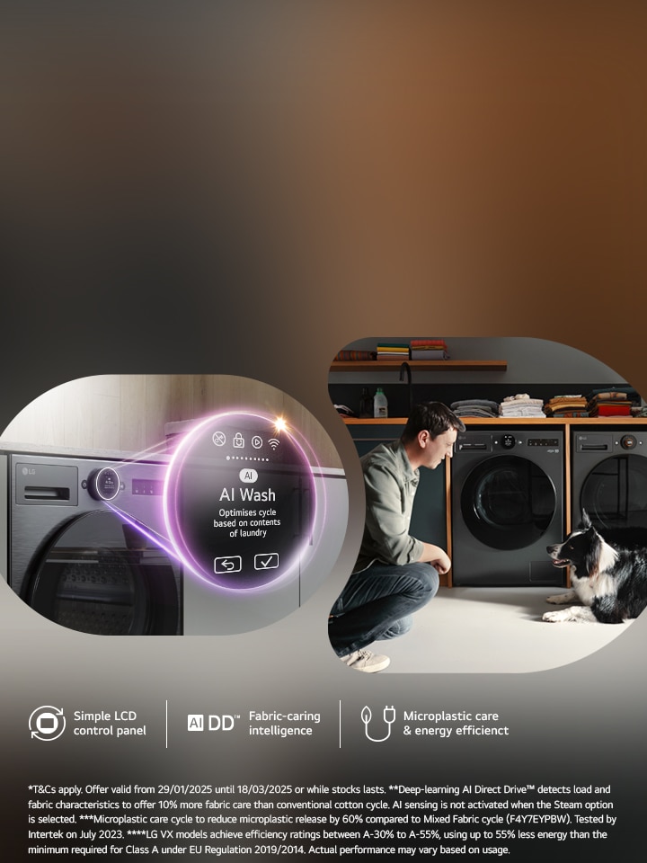 LG Premium Washinig Machines, with AI wash function