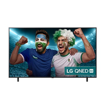 Front view of 65 inch LG QNED AI QNED80 4K Smart TV 2025 65QNED80A6A
