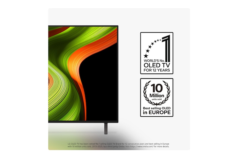 Colorful parrot in ultra-high definition against a black background. Water drops are suspended in the air all around it. The image showcases Perfect Color as each different hue on the parrot's body is vibrant and vivid. The dark background with the detailed water splashes also highlights how the screen is reflection-free. Different logo certifications from UL and Intertek are visible. These refer