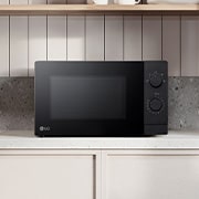 MS2082F Grill Microwave Sitting on Beige Countertop and Neutral