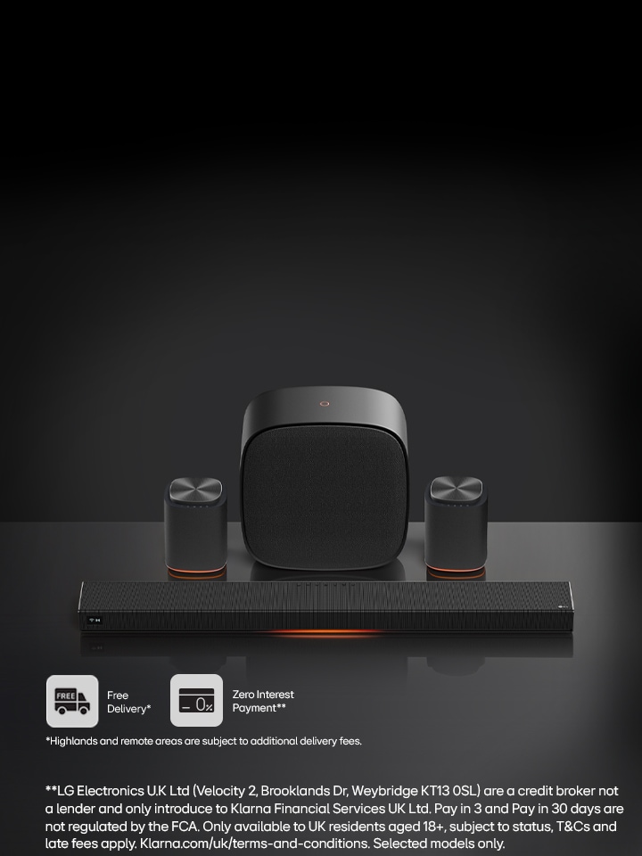 lg sound suite on a moody dark background