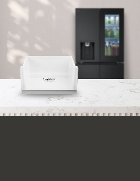 This is a picture of the LG refrigerator tray and basket