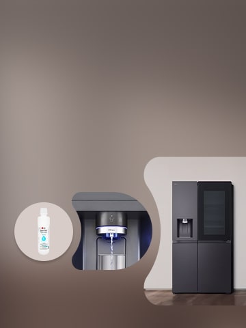This is a picture of the LG refrigerator and its accessory.