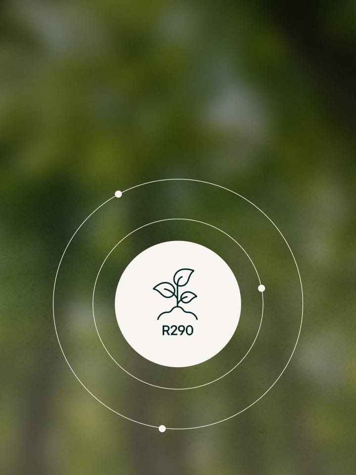 This dryer uses R290 refrigerant, which has a lower impact than R134a.