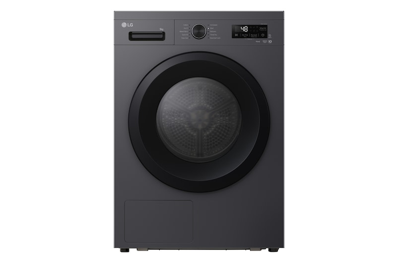Front view of 9kg Heat Pump™ Dryer, Grey RHX1009NMK