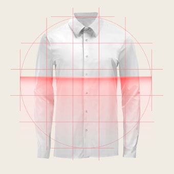 Image of a dress shirt being scanned
