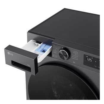 Detailed view of the detergent drawer