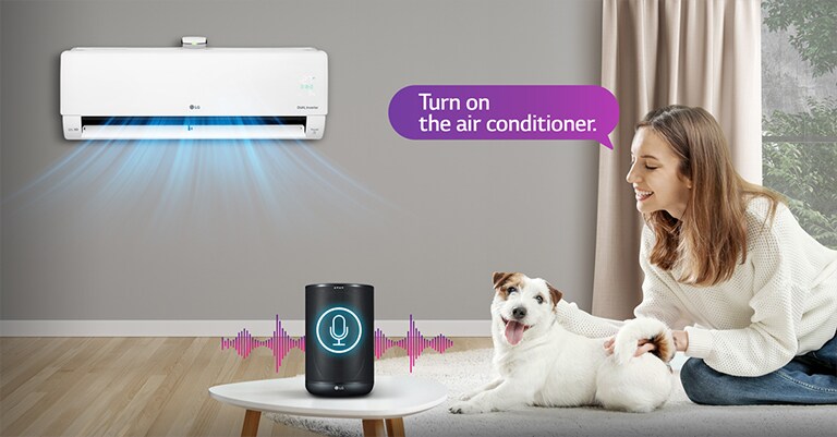The way you operate the air conditioner with your voice.	