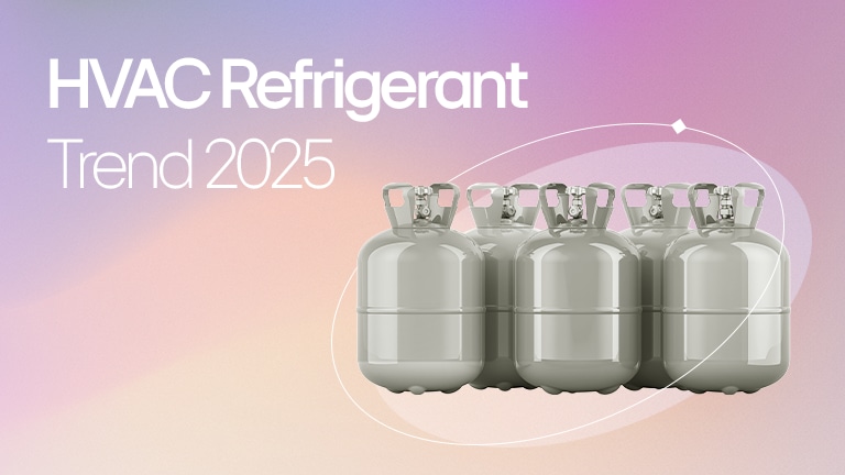 HVAC Refrigerant Trend 2025 with gray refrigerant tanks.