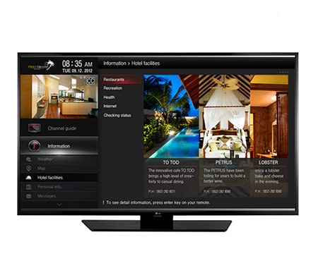 LG 40LV570H: 40” Pro:Centric Hospitality LED TV with Integrated Pro:Idiom  and b-LAN