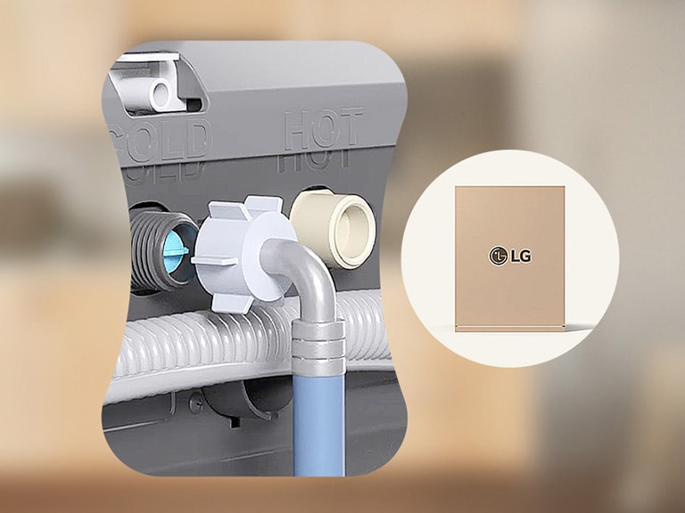 LG WashTower™ installation guide: step-by-step video for water and drain connections, levelling, and stabilizing the stacked design