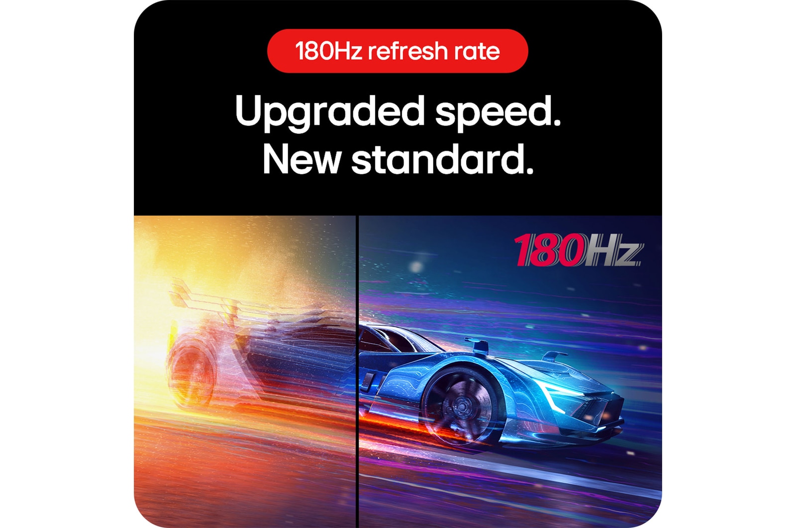 LG UltraGear Gaming Monitor 24GS50F, demonstrating upgraded speed with the 180Hz refresh rate as the new standard.