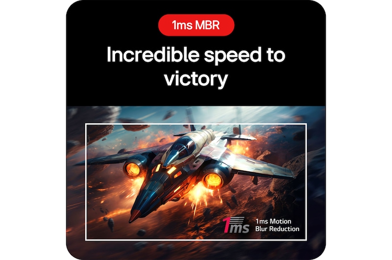 LG UltraGear Gaming Monitor 24GS50F, delivering incredible speed to victory through 1ms MBR (Motion Blur Reduction) technology.