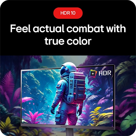 LG UltraGear Gaming Monitor 24GS50F, allowing users to feel actual combat with true color thanks to HDR 10 support.