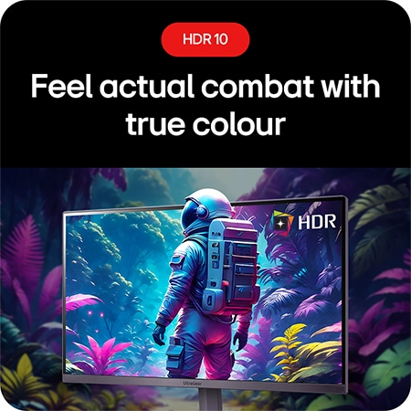 LG UltraGear Gaming Monitor 27GS50F, allowing users to feel actual combat with true color thanks to HDR 10 support.