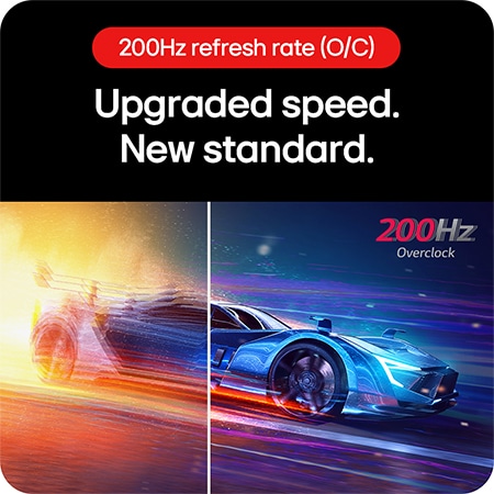 LG UltraGear Gaming Monitor 27GS75Q showcases higher speed and a new standard with its 200 Hz Overclock (O/C) refresh rate.