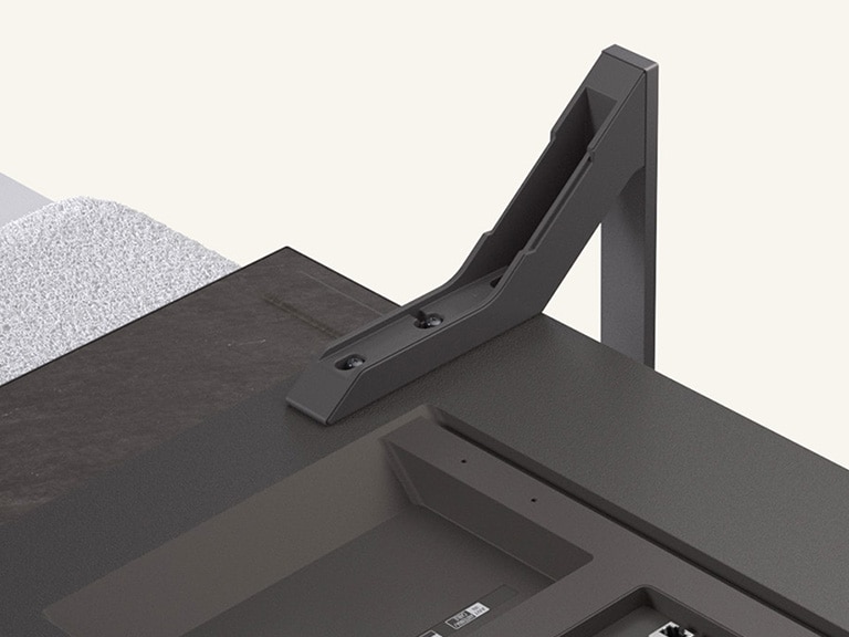 Step-by-step video on how to attach the stand for the LG OLED evo AI B5 4K Smart TV.