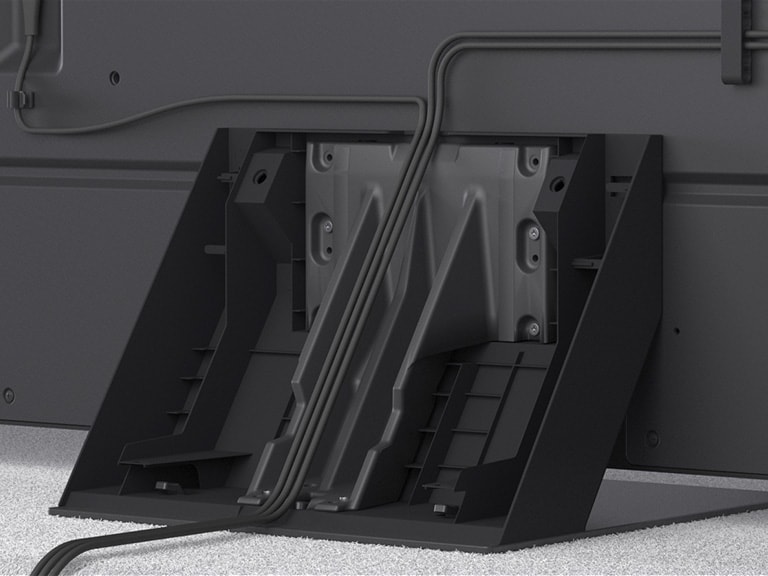 Video guide showing how to securely set up the LG QNED evo AI QNED87 MiniLED 4K Smart TV with the supplied stand.