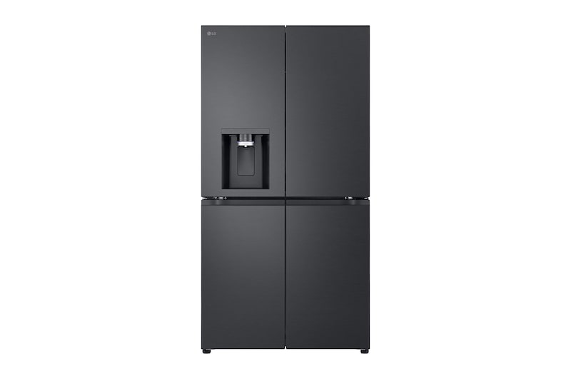 Front view of 646L NatureFRESH Fridge Freezer, Essence Black Steel GMF960EV4E