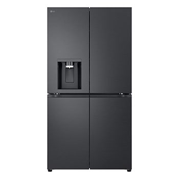 Front View of 646L NatureFRESH Fridge Freezer, Essence Black Steel - GMF960EV4E