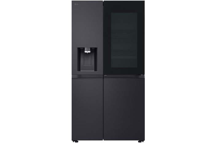 front view with top open door with food