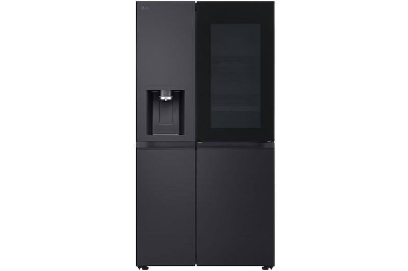 front view with top open door with food