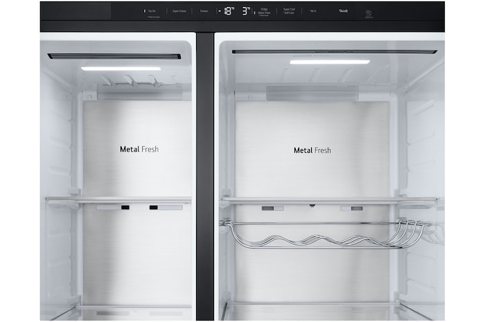 front view with top door open