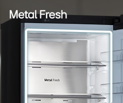Fresh converter area inside the refrigerator.