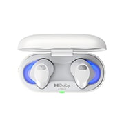 LG TONE Free T90S - Dolby Atmos Wireless Bluetooth Earbuds with Plug & Wireless Connection, TONE-T90S-White