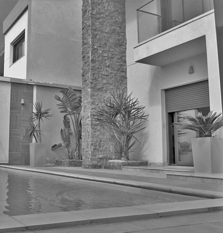 Swimming pool in luxury villas