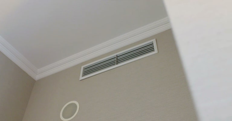 A vent in a room