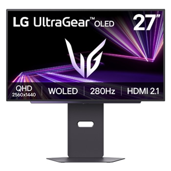 Vorderseite von 27 Zoll LG UltraGear™ OLED 280 Hz QHD Gaming Monitor│27GX700A der 4. Generation mit VESA DisplayHDR™ True Black 500 27GX700A-B