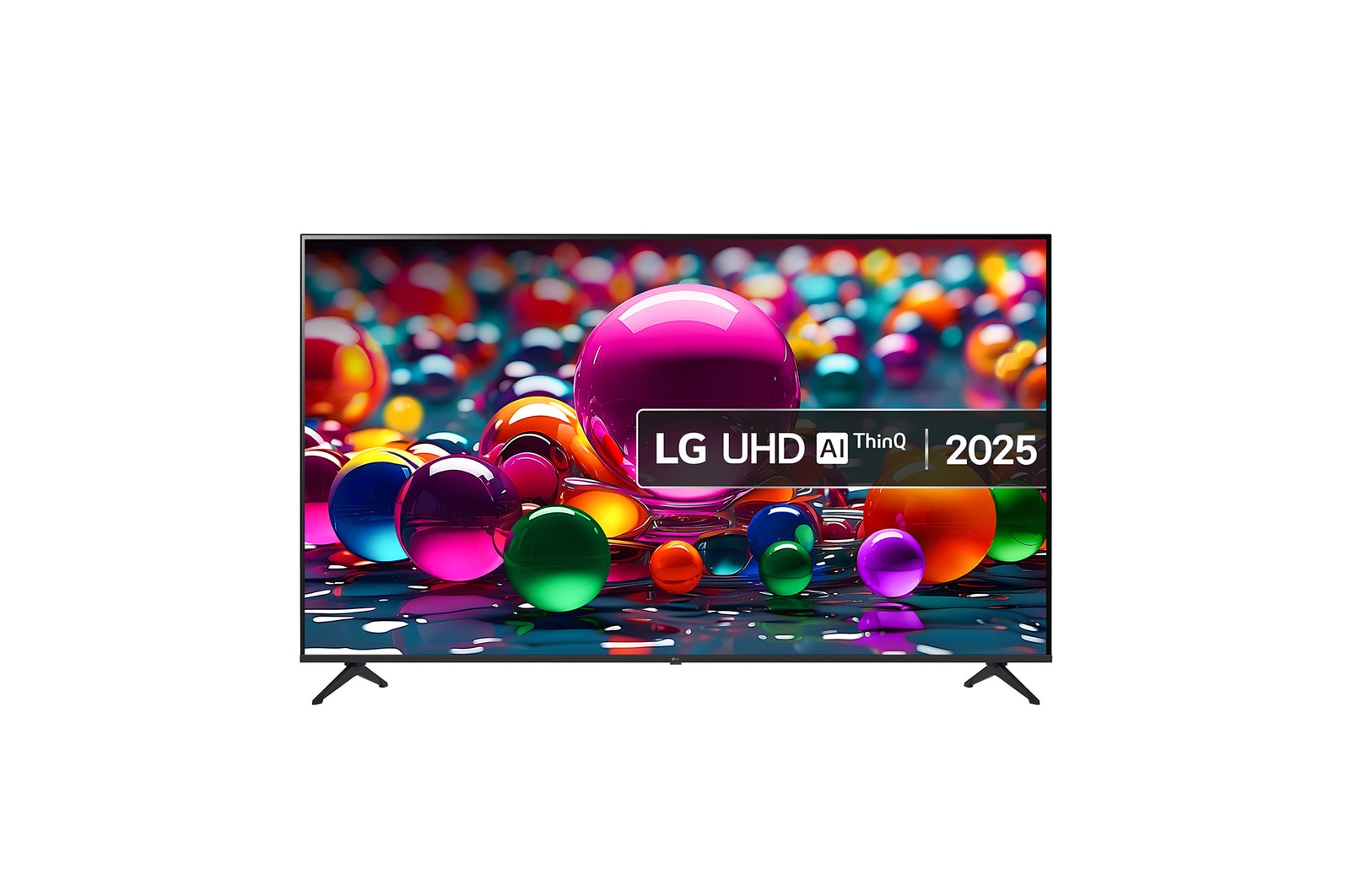 Front view of 86 inch LG UHD AI UA75 4K Smart TV 2025 86UA75006LA