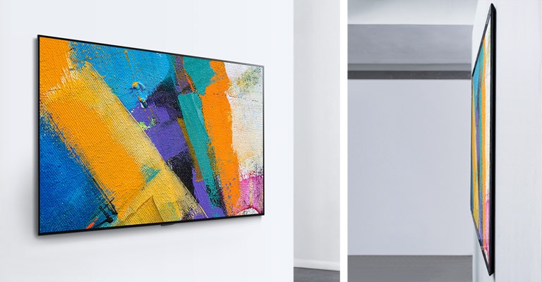 Two LG Gallery Design TVs showing artwork