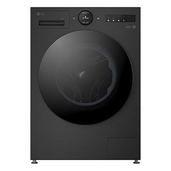 Front view of 13kg AI Direct Drive Washing Machine, Black F4X7013TBB
