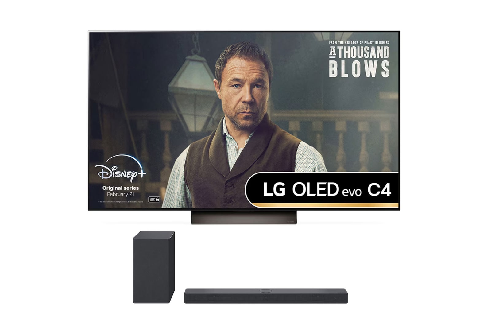 LG C4 OLED 65'' TV & USC9S Soundbar, OLED65C44LA.USC9S