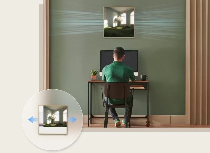 The hidden vane artfully diffuses the breeze throughout your space with even, indirect airflow.