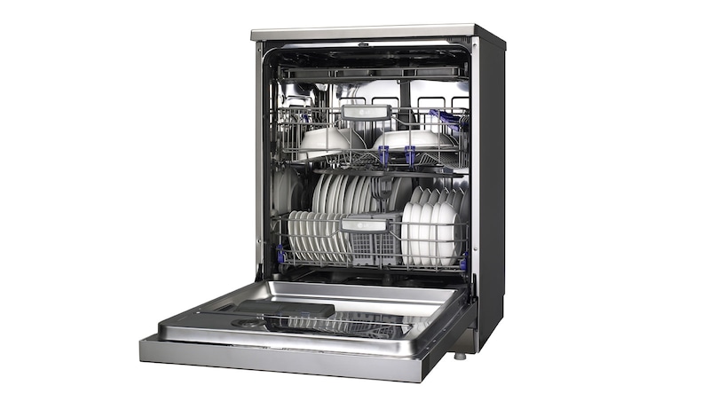 LG TrueSteam™ Direct Drive Dishwasher with SmartRack™ Technology (Stainless Steel), D1484CF