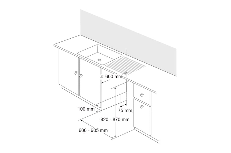 LG 60cm QuadWash™ Integrated Dishwasher TrueSteam™ , DB425TXS